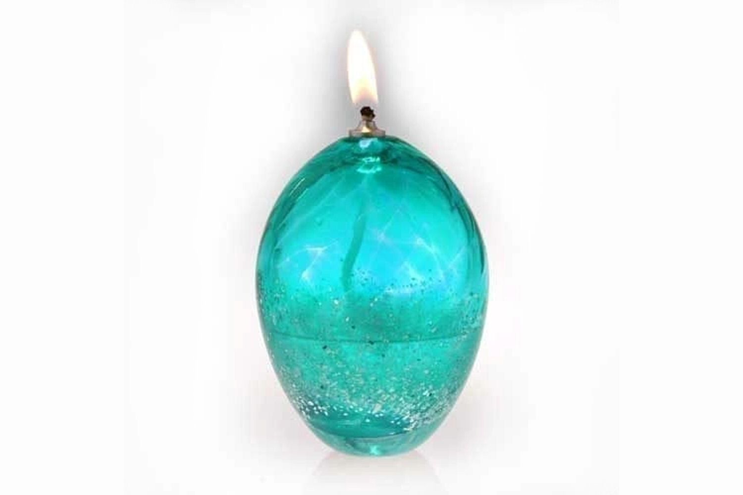 Glass Oil Candle: Eternal Flame - Ashes within Glass Candle Burner